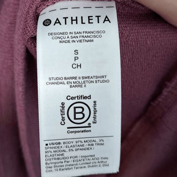 Athleta Studio Barre II Sweatshirt size Small - Picture 7 of 8